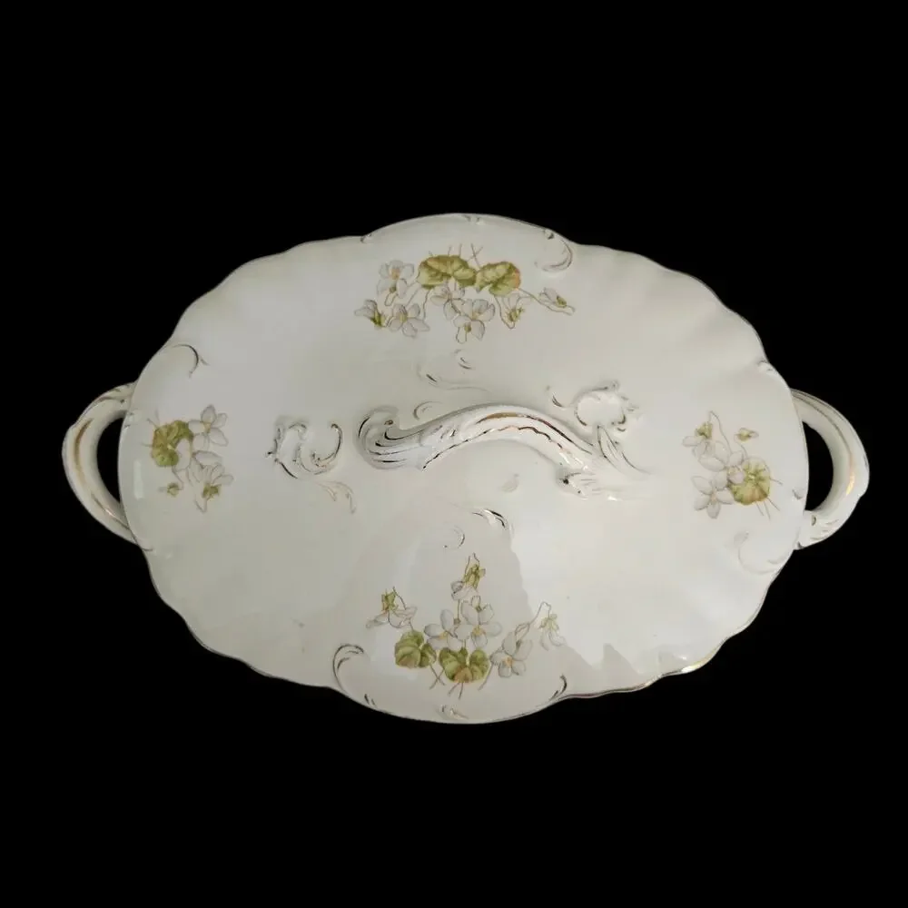 John Maddock & Sons Royal Vitreous England Antique Floral Covered Tureen